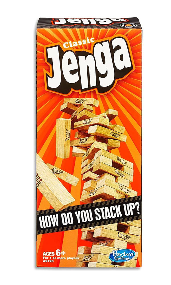 Hasbro Jenga Classic Game with Genuine Hardwood Blocks,Stacking Tower Game